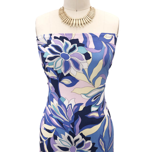 P-3004-754-BLUE-LAVENDER - PRINTED POLY MOROCCAN 100% POLY