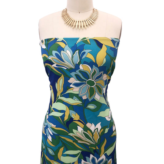 P-3004-754-ROYAL-KELLY-GREEN - PRINTED POLY MOROCCAN 100% POLY