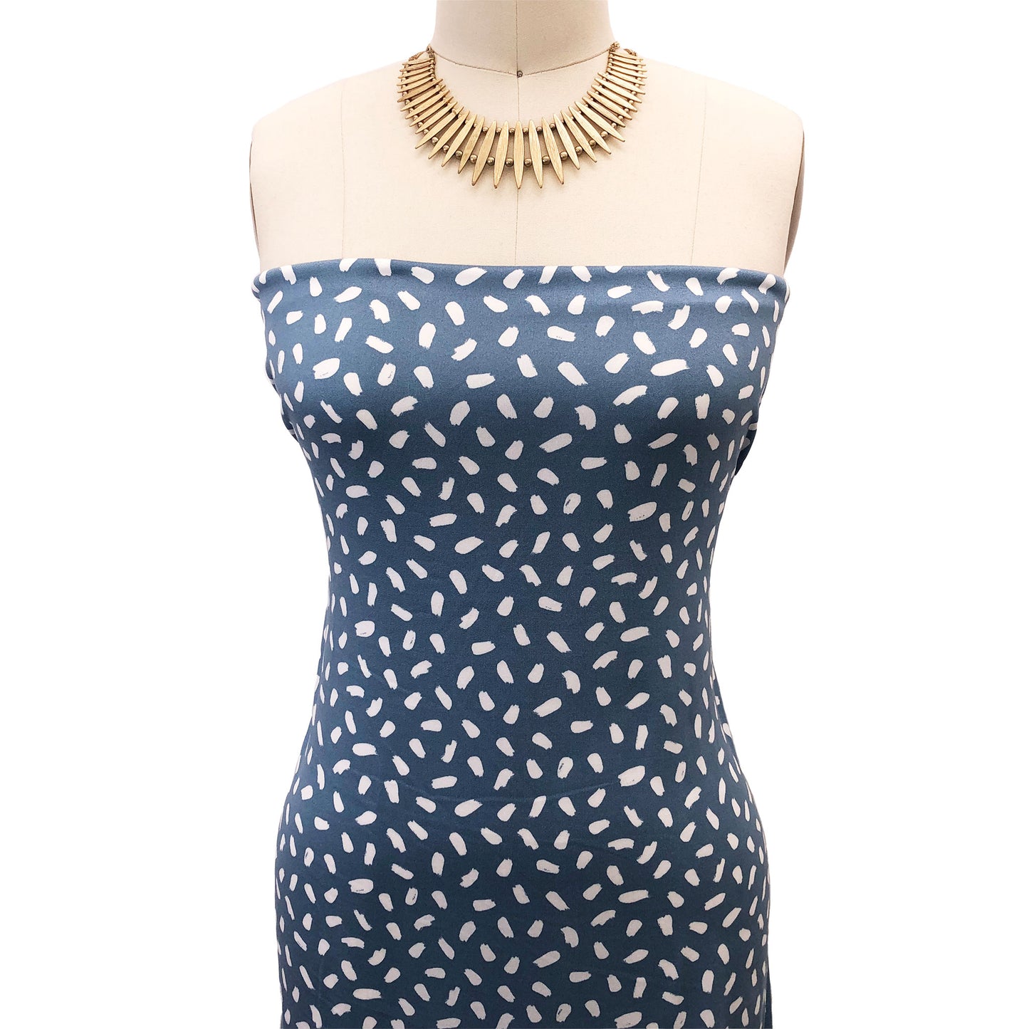 P-3012-668-DUSTY-BLUE-OFF-WHITE - PRINTED DTY 92% POLY 8% SPANDEX DTY DOUBLE SIDED BRUSH