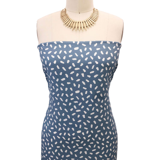 P-3012-754-DUSTY-BLUE-OFF-WHITE - PRINTED POLY MOROCCAN 100% POLY