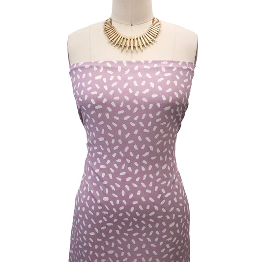 P-3012-754-LILAC-OFF-WHITE - PRINTED POLY MOROCCAN 100% POLY