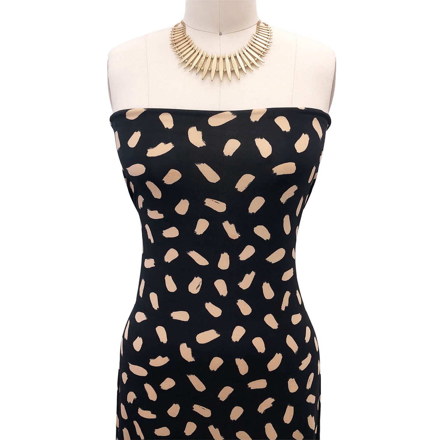 P-3013-800-BLACK-SAND - PRINTED VENEZIA 92% POLY 8% SPANDEX