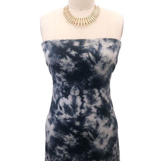 P-3016-506-SILVER-INK - PRINTED FRENCH TERRY 63%POLY 33%RAYON 4% SPANDEX