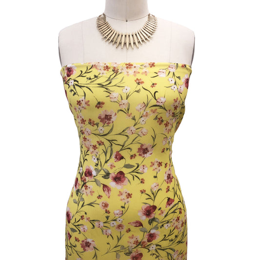 P-3018-501-BUTTERCUP-PEACH - PRINTED 100% POLYESTER HI MULTI CHIFFON WASH