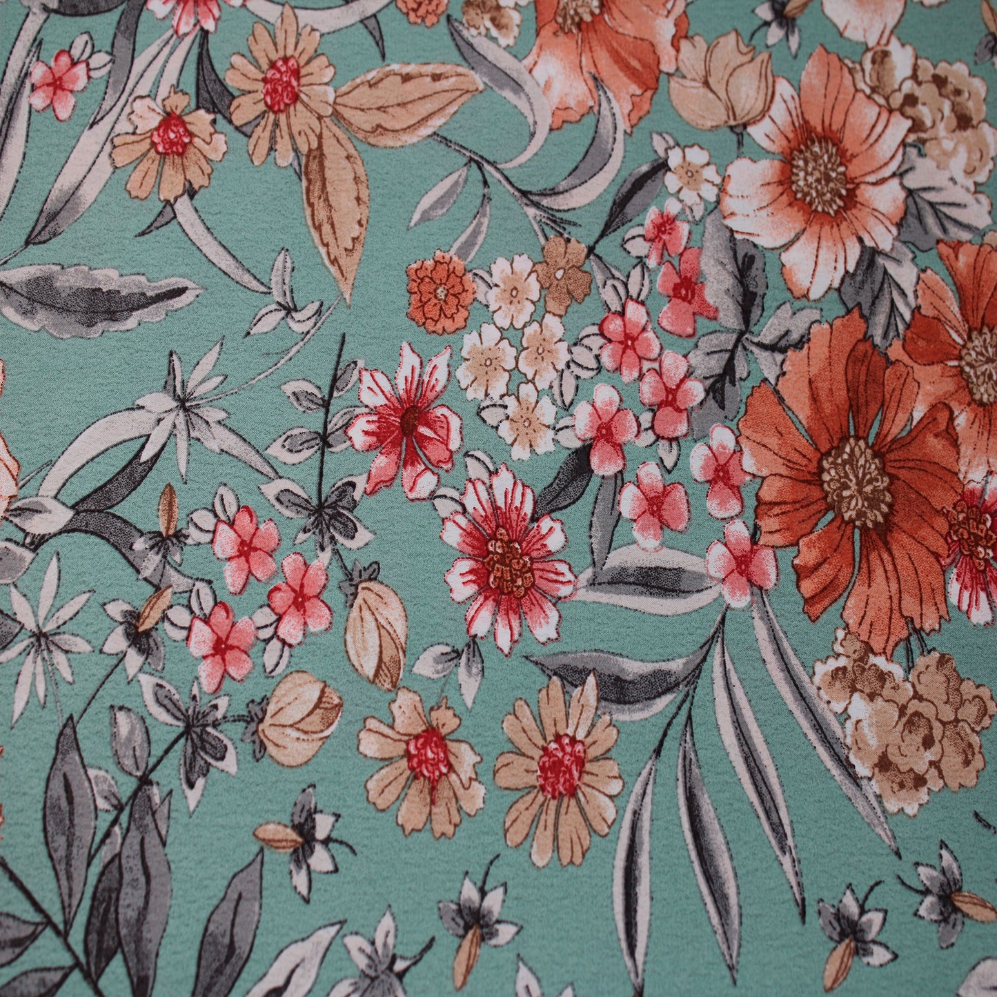 P-3059-754-EGGSHELL-BLUE-GINGER - PRINTED POLY MOROCCAN 100% POLY