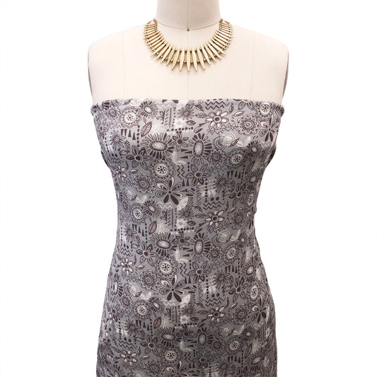 P-3069-636-SAGE-MOCHA PRINTED CREPON 100% RAYON CREPON