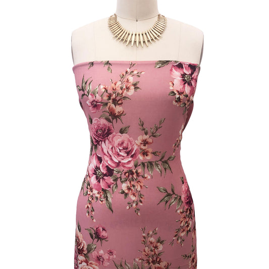 P-3081-501-DUSTY-ROSE-PINK - PRINTED 100% POLYESTER HI MULTI CHIFFON WASH