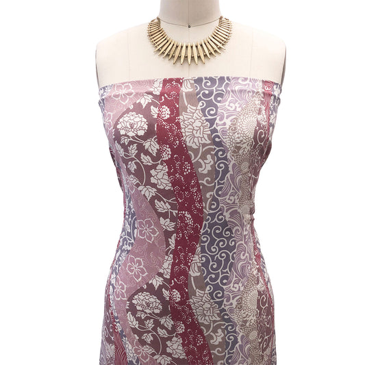 P-3091-754-MAUVE-LILAC - PRINTED POLY MOROCCAN 100% POLY