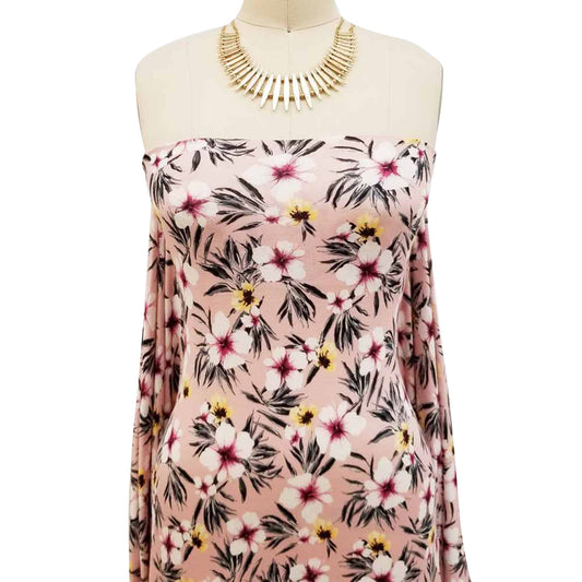 P-315-HVY-RSJ-BLUSH-BANANA - PRINT RSJ 95% RAYON 5% SPANDEX JERSEY