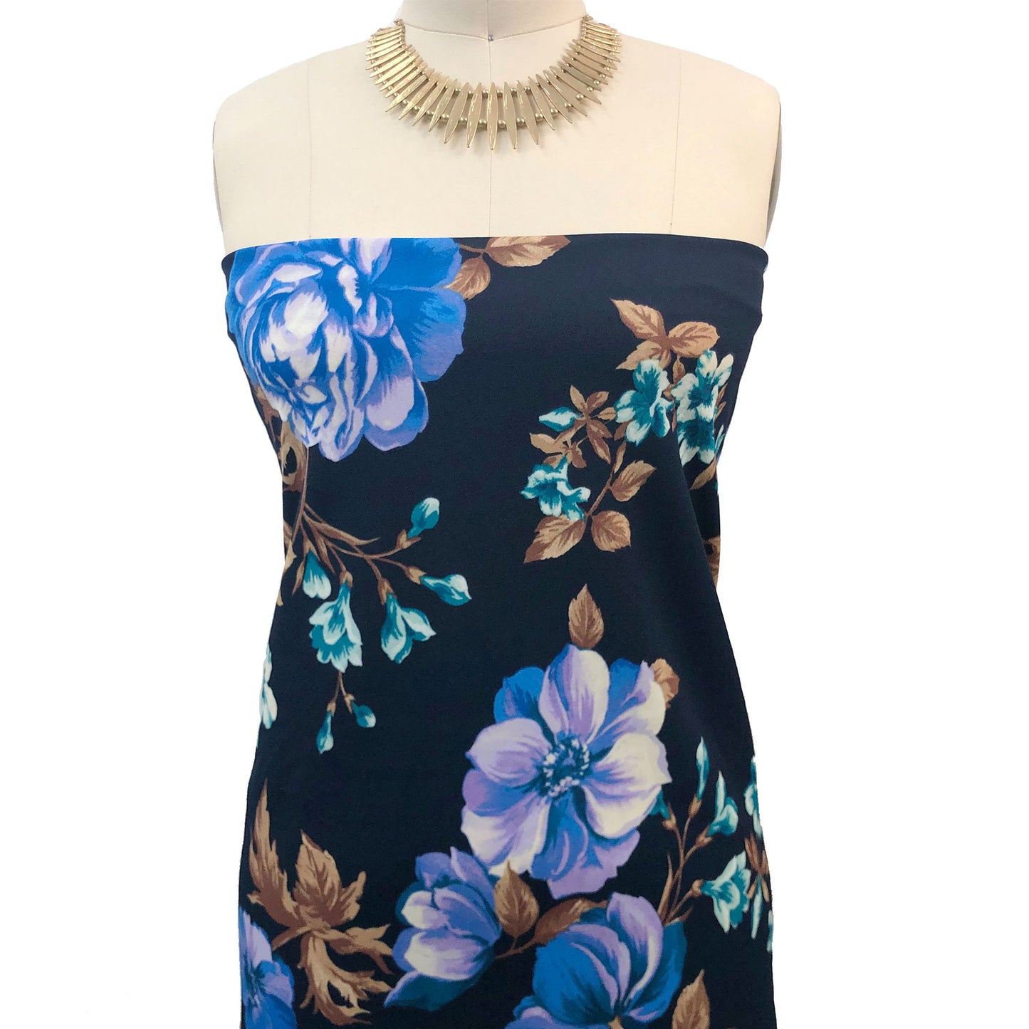 P-3151-702-DK-NAVY-BLUE - PRINTED SCUBA CREPE 97% POLY 3% SPANDEX