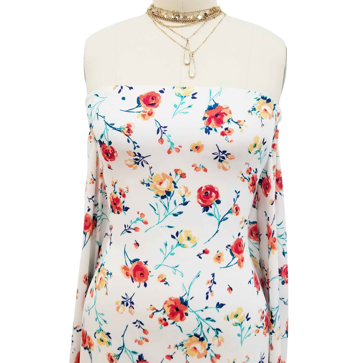 P-32-504-OFFWHITE-FLAME - PRINTED WOOL DOBBY 100% POLYESTER