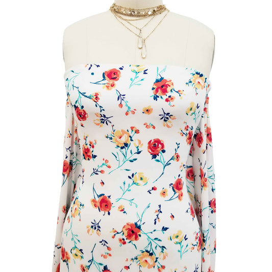 P-32-504-OFFWHITE-FLAME - PRINTED WOOL DOBBY 100% POLYESTER