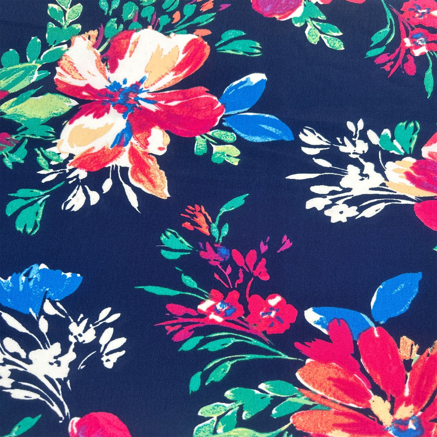 P-3230-754-NAVY-RASPBERRY - PRINTED POLY MOROCCAN 100% POLY