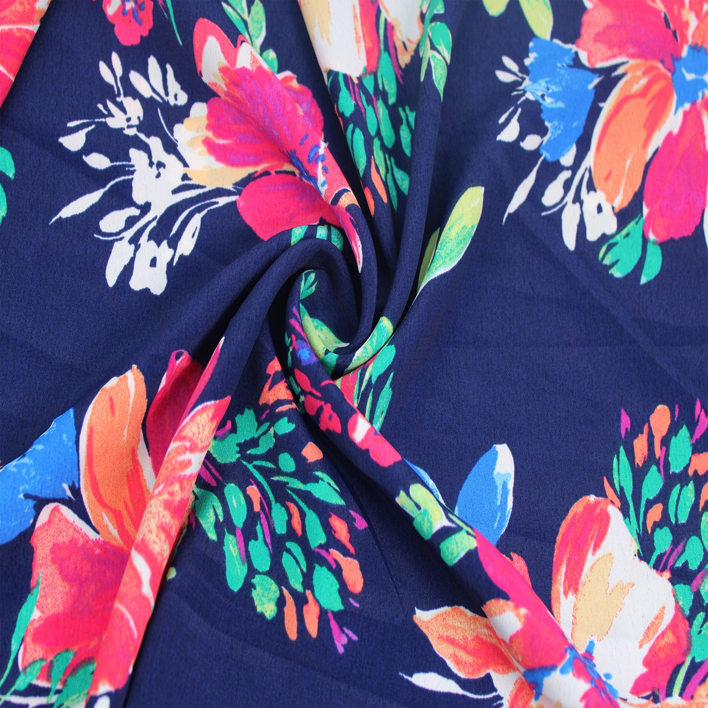 P-3230-754-NAVY-RASPBERRY - PRINTED POLY MOROCCAN 100% POLY