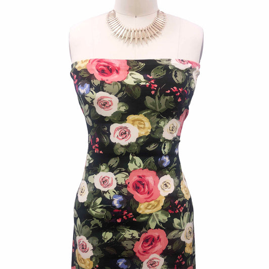 P-3275-450-BLACK-CORAL - PRINTED ITY 96% POLY 4% SPANDEX