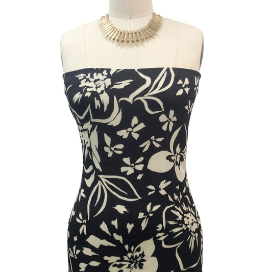 P-3325-636-METAL-CREAM - PRINTED CREPON 100% RAYON CREPON