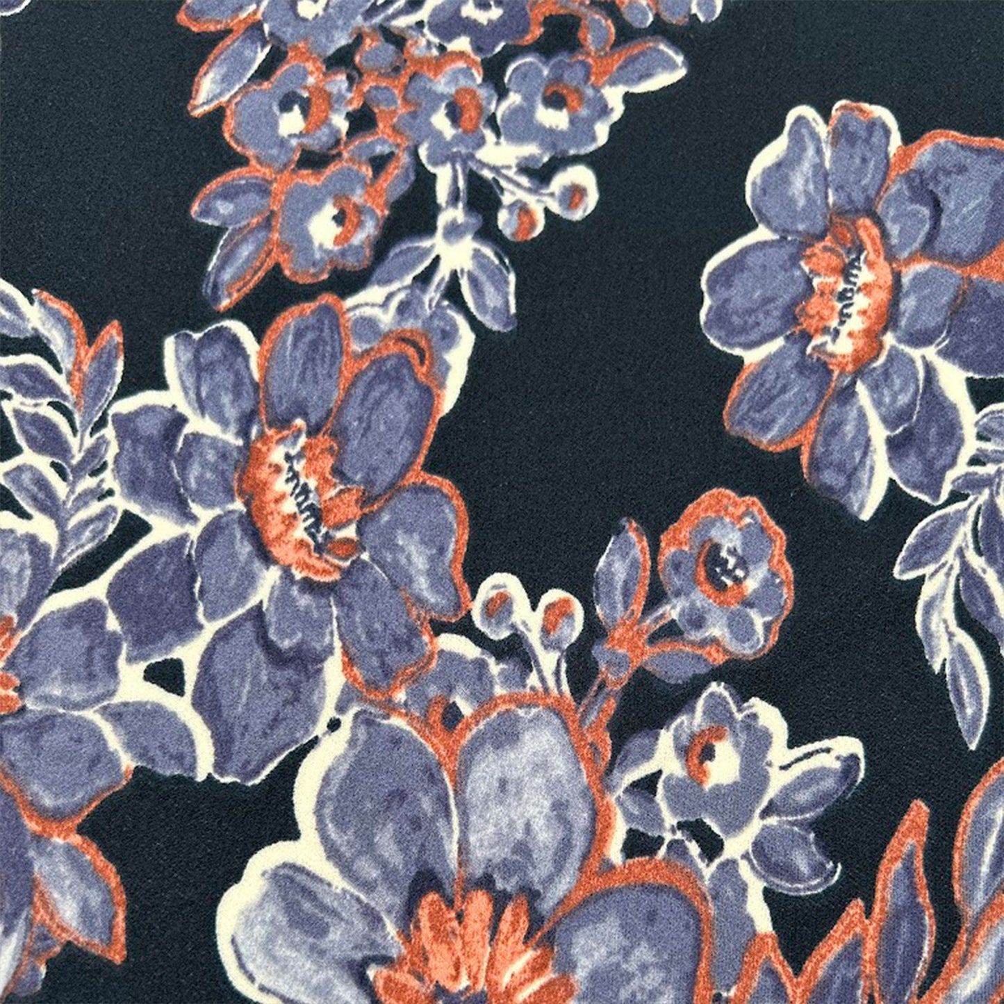 P-3373-702-NAVY-DENIM - PRINTED SCUBA CREPE 97% POLY 3% SPANDEX