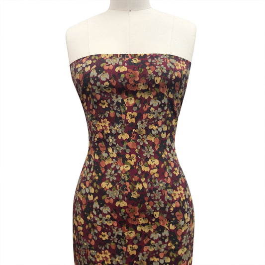 P-3386-754-BERRY-WHEAT - PRINTED POLY MOROCCAN 100% POLY