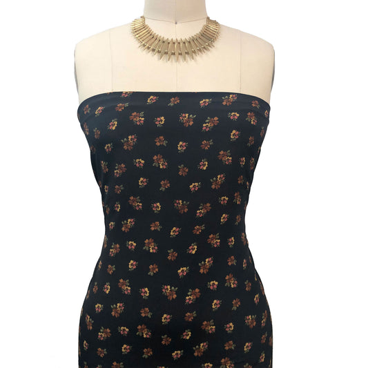 P-3429-754-BLACK-COFFEE - PRINTED POLY MOROCCAN 100% POLY