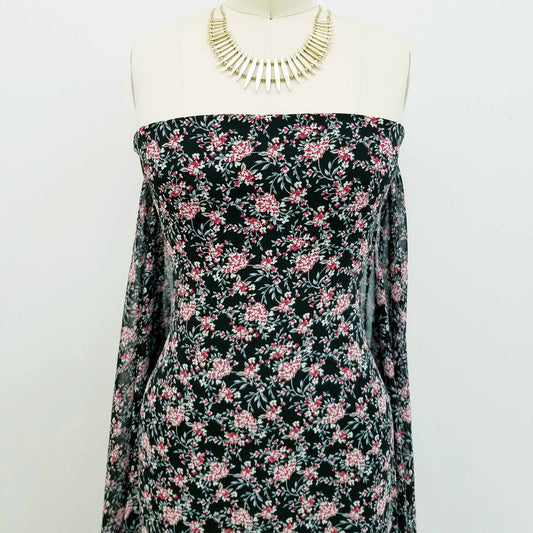 P-343-501-BLACK-RED - PRINTED 100% POLYESTER HI MULTI CHIFFON WASH