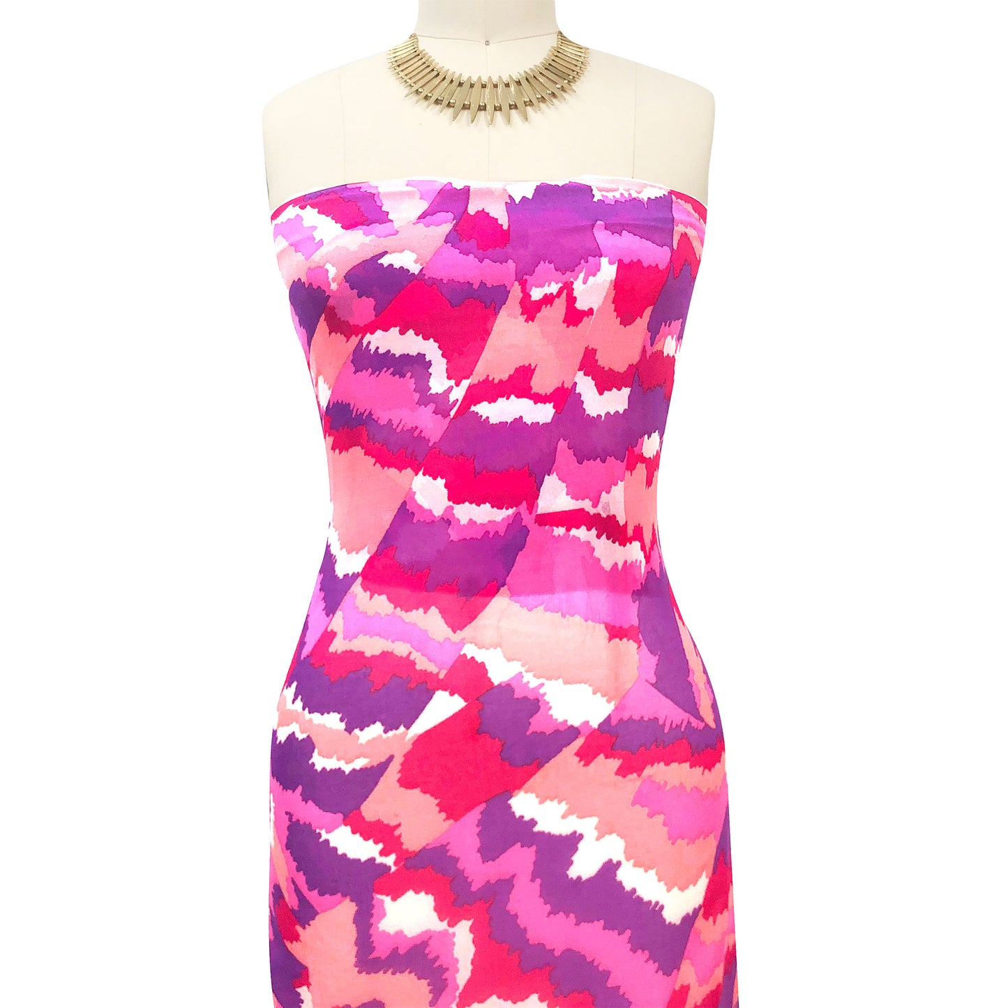 P-3485-501-GRAPE-BUBBLE-GUM - PRINTED 100% POLYESTER HI MULTI CHIFFON WASH