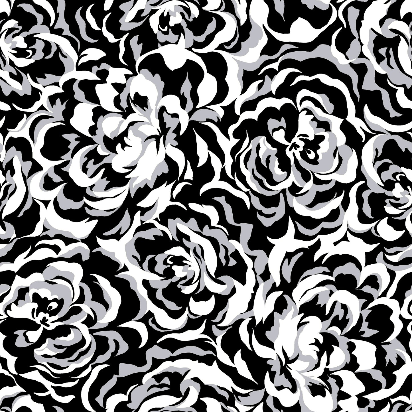 P-3495-940-BLACK - POLY SPANDEX WOVEN FLOWER JACQUARD
