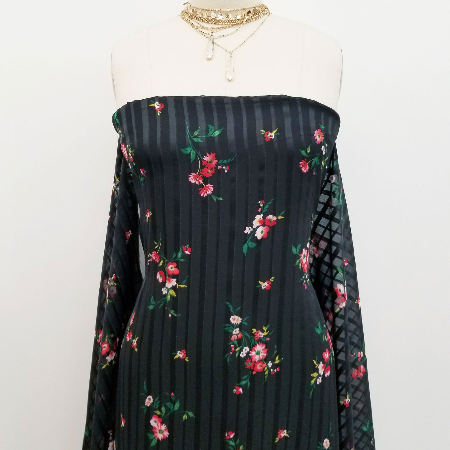 P-366-SHADOW-BLACK-RED - PRINTED SHADOW 100% POLYESTER