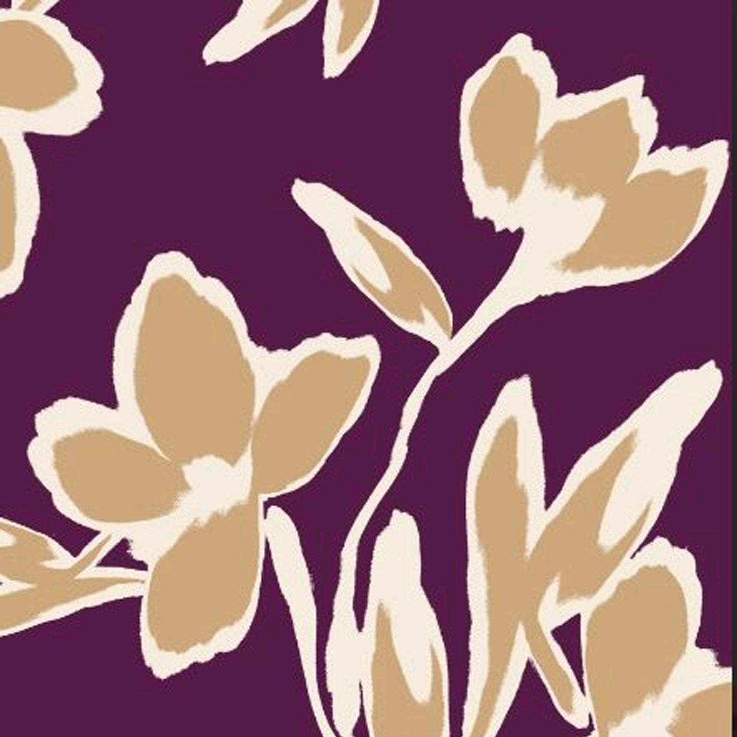 P-3928-754-PLUM-TOAST - PRINTED POLY MOROCCAN 100% POLY