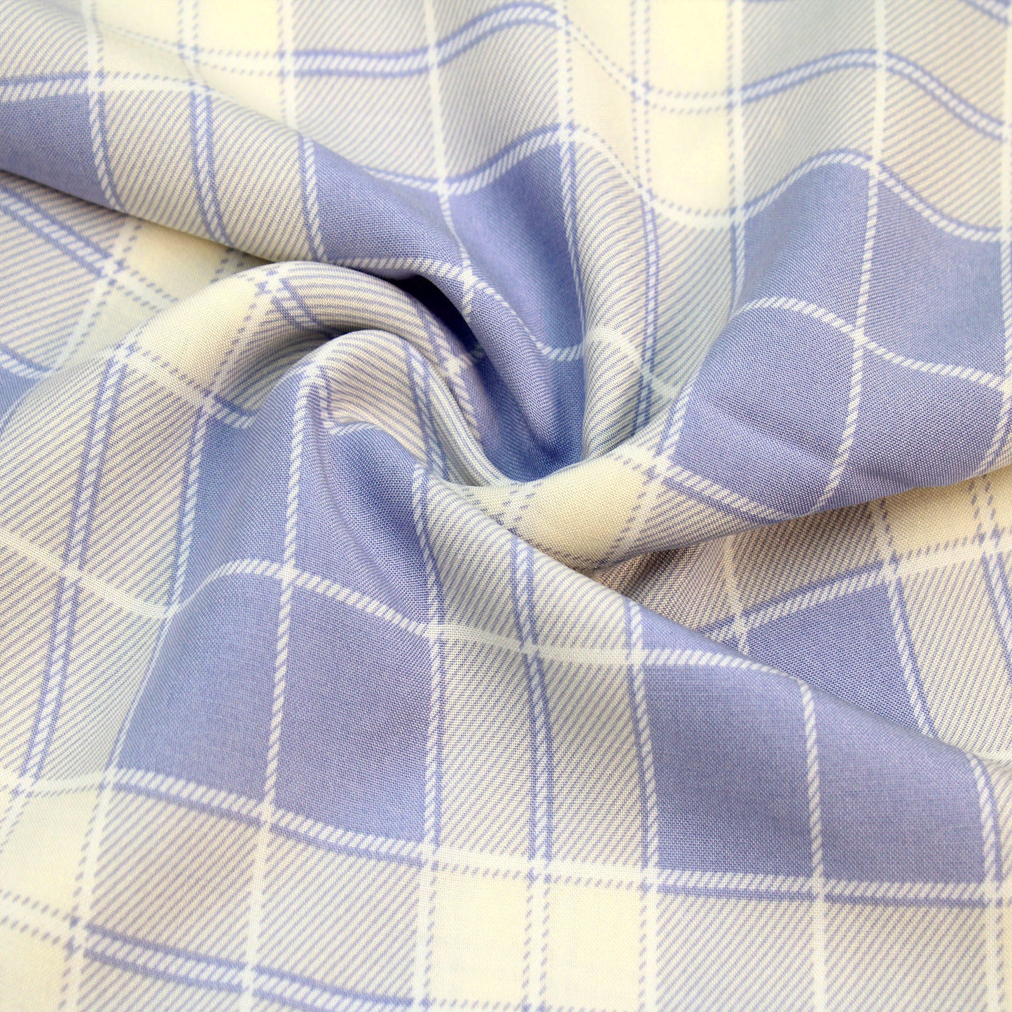 P-409-698-CHAMBRAY-ECRU - PRINTED RAYON CHALLIS 100% RAYON CHALLIS
