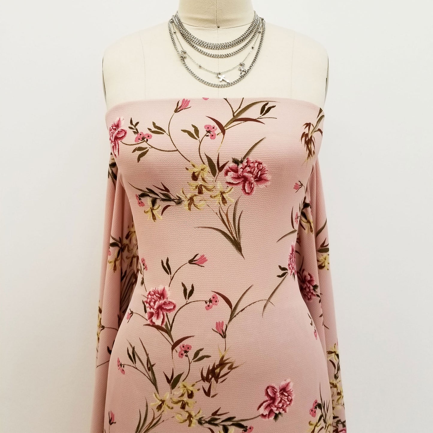 P-421-586-BLUSH-MAUVE - PRINTED CREPE CHIFFON 97% POLY 3% SPANDEX