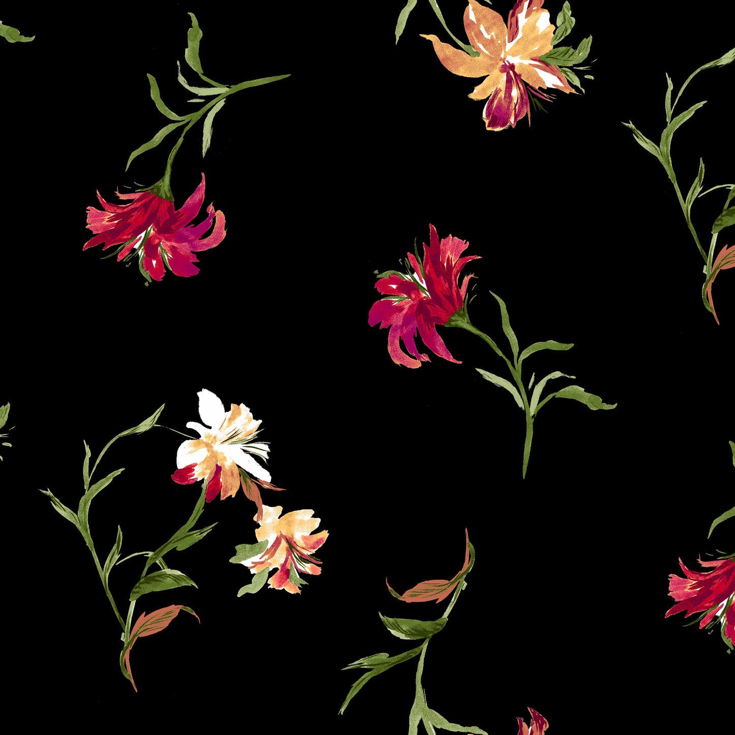 P-496-450-BLACK-MANGO - PRINTED ITY 96% POLY 4% SPANDEX