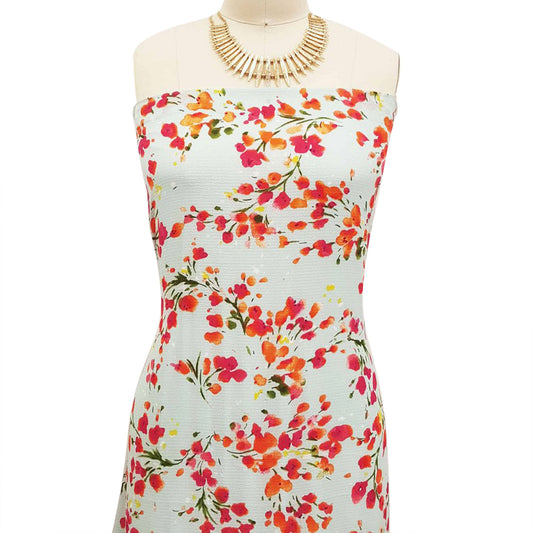 P-501-586-PALE-BLUE-BERRY - PRINTED CREPE CHIFFON 97% POLY 3% SPANDEX