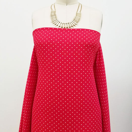 P-514-504-08-RED-OFFWHITE - PRINTED WOOL DOBBY 100% POLYESTER