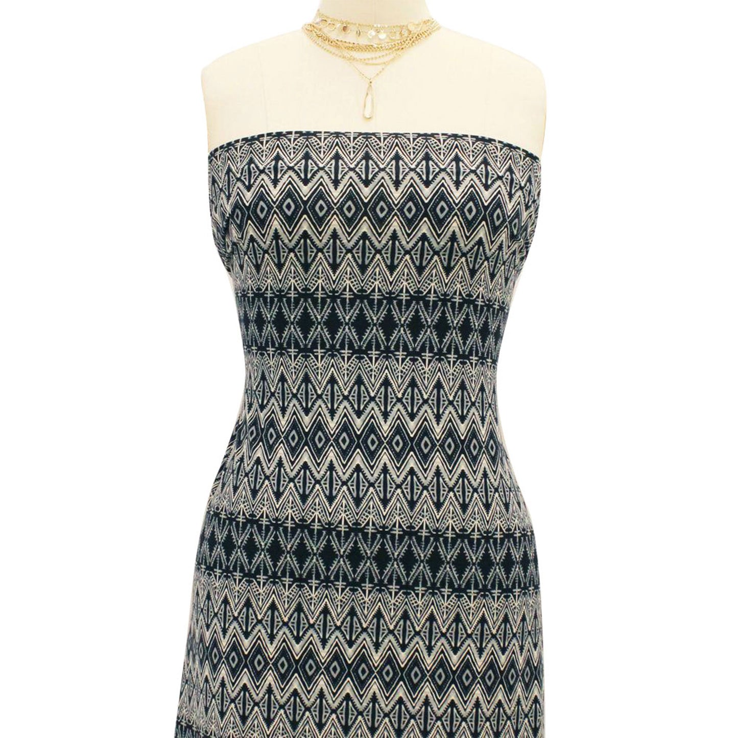 P-54-668-BLACK-GREY - PRINTED DTY 92% POLY 8% SPANDEX DTY DOUBLE SIDED BRUSH