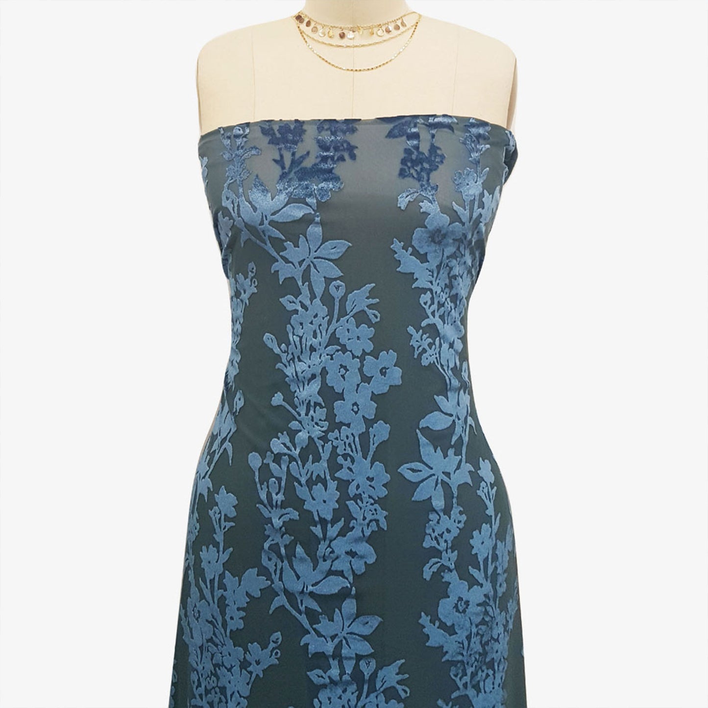 P-593-VELVET-PEACOCK - PRINTED BURNT-OUT VELVET 68% POLY 24% NYLN 8% SPANDEX