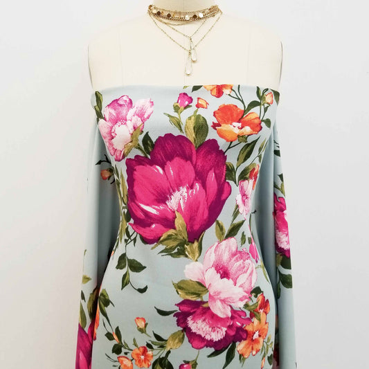 P-630-702-PALE-BLUE-PINK - PRINTED SCUBA CREPE 97% POLY 3% SPANDEX