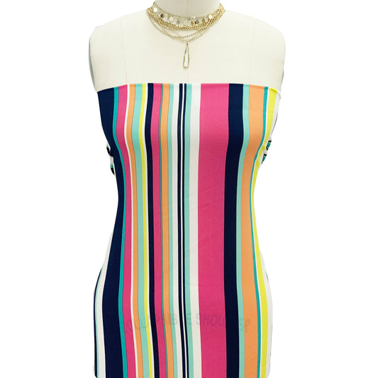 P-651-586-NAVY-FUCHSIA - PRINTED CREPE CHIFFON 97% POLY 3% SPANDEX