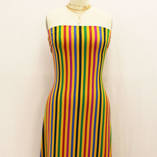 P-685-668-MUSTARD-GREEN - PRINTED DTY 92% POLY 8% SPANDEX DTY DOUBLE SIDED BRUSH