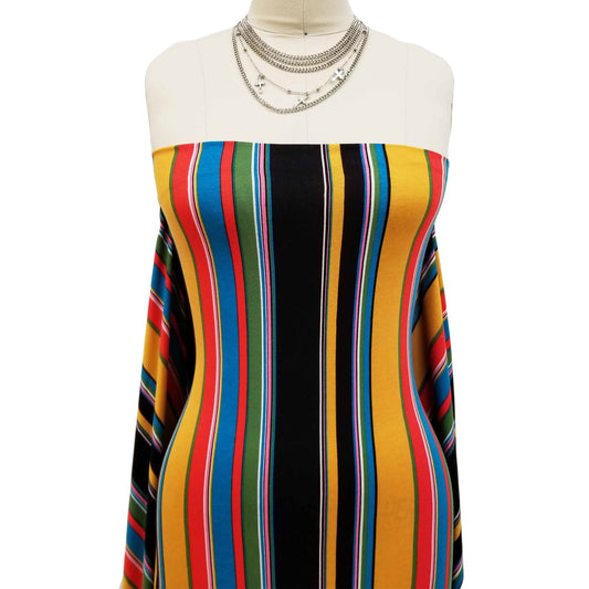 P-705-586-BLACK-MUSTARD - PRINTED CREPE CHIFFON 97% POLY 3% SPANDEX