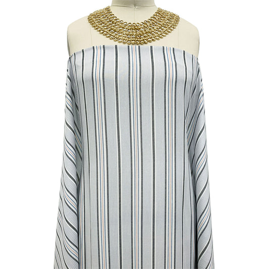 P-751-2-698-OFFWHITE-SILVER - PRINTED RAYON CHALLIS 100% RAYON CHALLIS