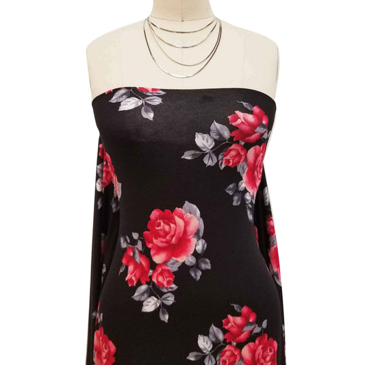 P-79-HVY-RSJ-BLACK-RED - PRINT RSJ 95% RAYON 5% SPANDEX JERSEY