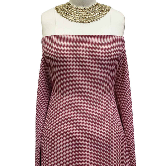 P-878-504-BLUSH-MARSALA - PRINTED WOOL DOBBY 100% POLYESTER