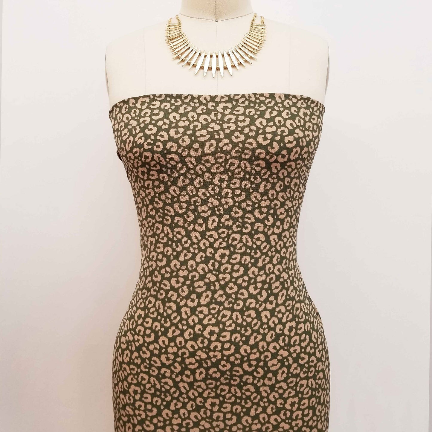 P-902-586-OLIVE-TAUPE - PRINTED CREPE CHIFFON 97% POLY 3% SPANDEX