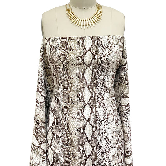 P-954-702-OFF-WHITE-NEUTRAL - PRINTED SCUBA CREPE 97% POLY 3% SPANDEX