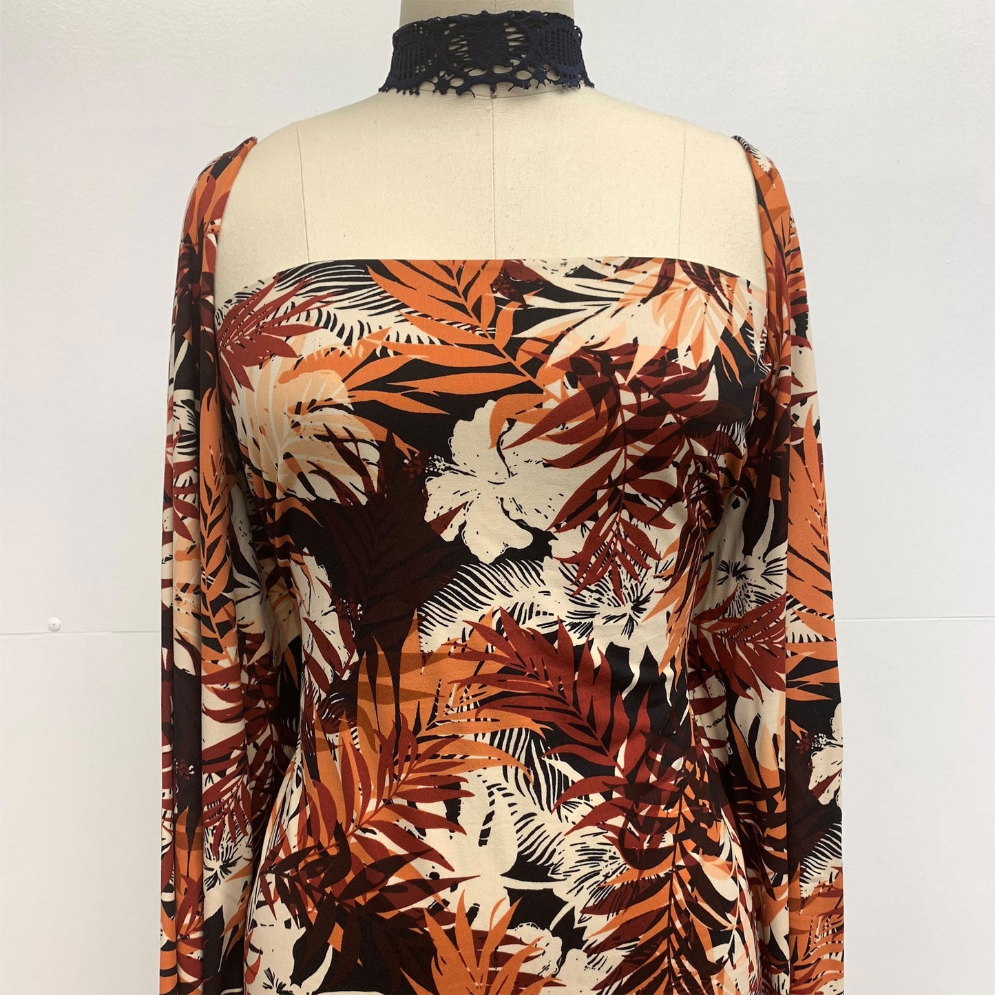 P-965-668-BLACK-GINGER-SPICE - PRINTED DTY 92% POLY 8% SPANDEX DTY DOUBLE SIDED BRUSH