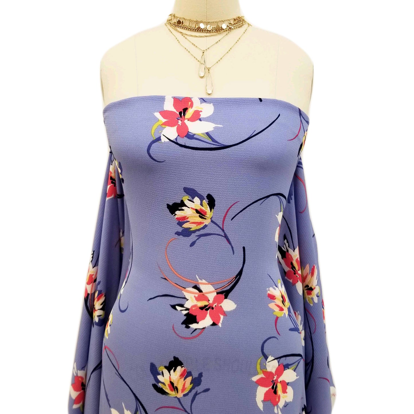 PD-124-586-BLUE-PINK - PRINTED CREPE CHIFFON 97% POLY 3% SPANDEX