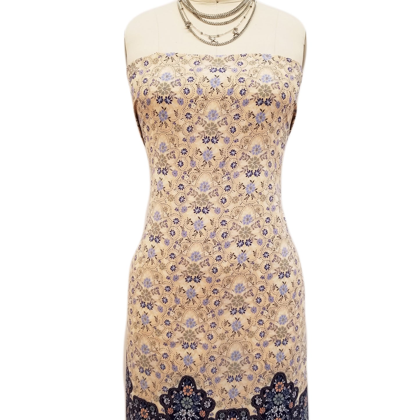 PD-20-734-BLUSH-SAGE - DOUBLE BORDER PRINT WOOL PEACH 100% POLYESTER