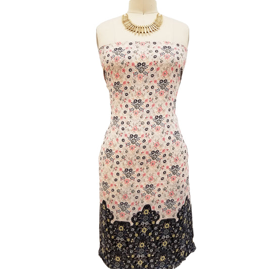 PD-20-734-IVORY-DUSTY-PINK - DOUBLE BORDER PRINT WOOL PEACH 100% POLYESTER