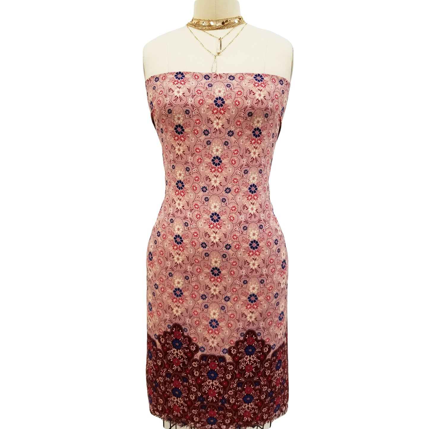 PD-20-734-MAUVE-DENIM - DOUBLE BORDER PRINT WOOL PEACH 100% POLYESTER