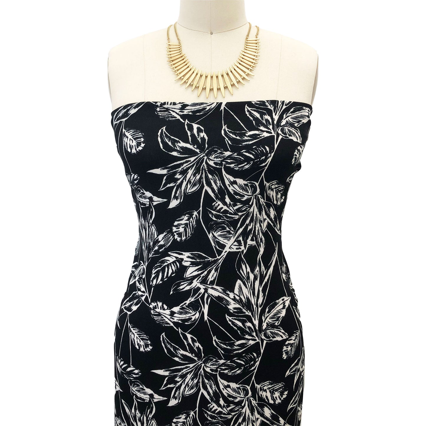 PD-2796-636-BLACK-CREAM - PRINTED CREPON 100% RAYON CREPON